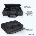 Targus Laptop Bag Classic Slim Briefcase Messenger Bag, Spacious, Ergonomic, Foam Padded Laptop Case for Devices - Image 4